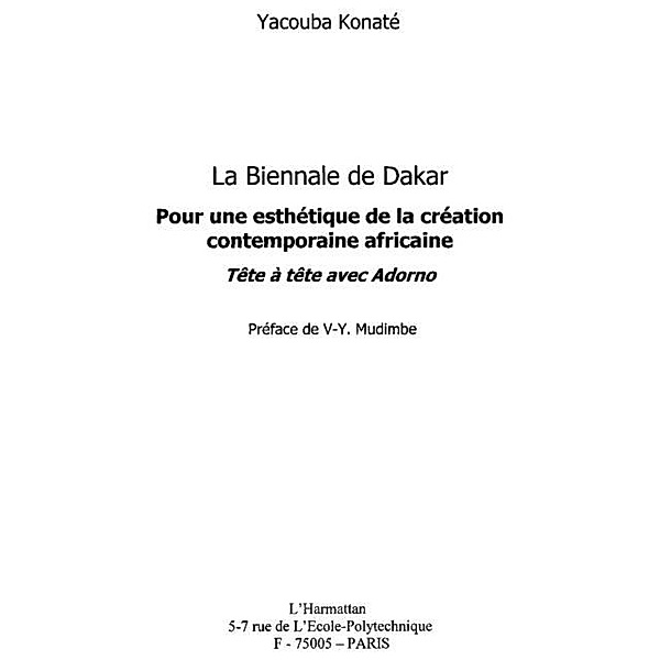 La biennale de dakar - pour une esthetique de la creation af / Hors-collection, Jacques Ribs