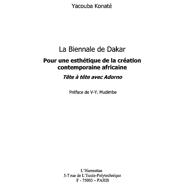 La biennale de dakar - pour une esthetique de la creation af / Hors-collection, Jacques Ribs