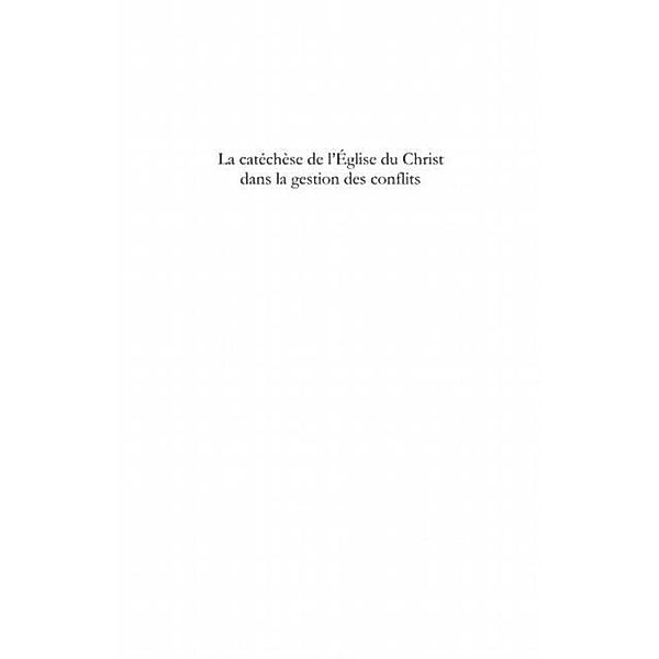 La catechEse de l'eglise du christ dans / Hors-collection, Jeanne Mujijima Machumu