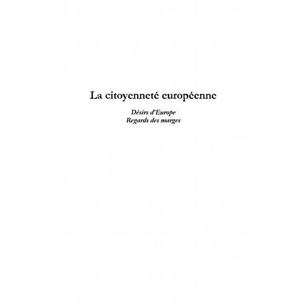 La citoyennete europeenne / Hors-collection, Christine Delory-Momberger