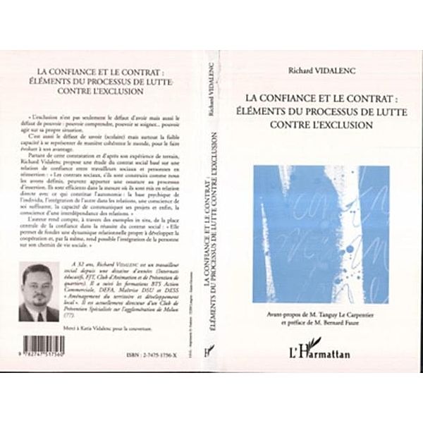 LA CONFIANCE ET LE CONTRAT : ELEMENTS DU PROCESSUS DE LUTTE / Hors-collection, Vidalenc Richard