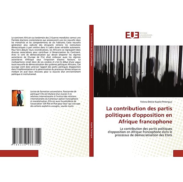 La contribution des partis politiques d'opposition en Afrique francophone, Yelena Dolvie Kaptie Petengue