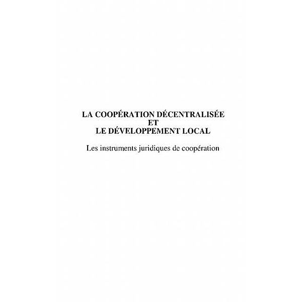La cooperation decentralisee et le developpement local / Hors-collection, Noizet Cesar