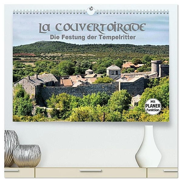 La Couvertoirade - die Festung der Tempelritter (hochwertiger Premium Wandkalender 2024 DIN A2 quer), Kunstdruck in Hochglanz, Thomas Bartruff
