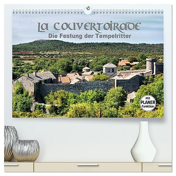 La Couvertoirade - die Festung der Tempelritter (hochwertiger Premium Wandkalender 2025 DIN A2 quer), Kunstdruck in Hochglanz, Calvendo, Thomas Bartruff