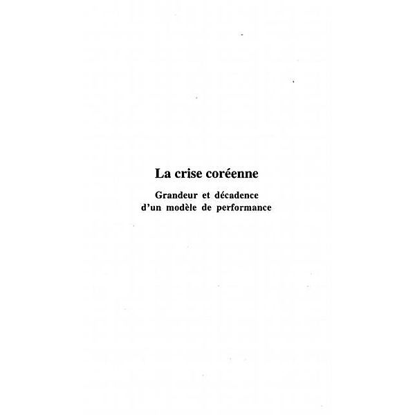 LA CRISE COREENNE / Hors-collection, Jean-Jacques Pluchart