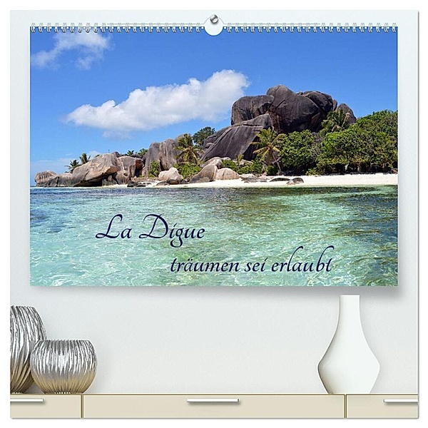 La Digue, träumen sei erlaubt (hochwertiger Premium Wandkalender 2024 DIN A2 quer), Kunstdruck in Hochglanz, Thomas Schroeder