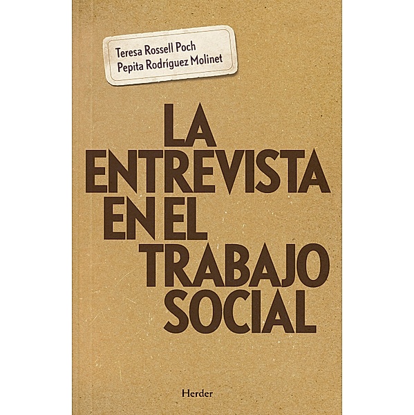 La entrevista en el trabajo social, Teresa Rossell, Pepita Rodríguez