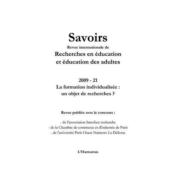 La formation individualisee: un objet de recherche ? / Hors-collection, Nathalie Gaillot