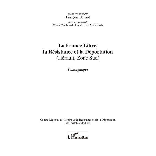 La france libre, la resistance et la deportation (herault, z / Hors-collection, Collectif