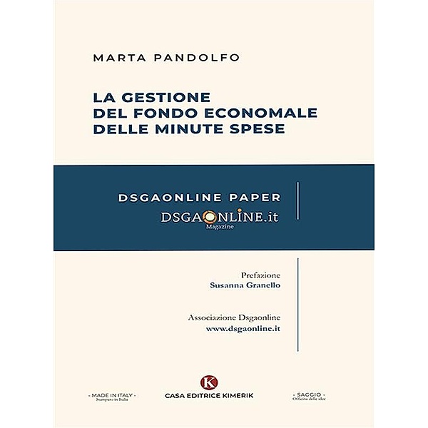 La Gestione del fondo economale delle minute spese, Marta Pandolfo