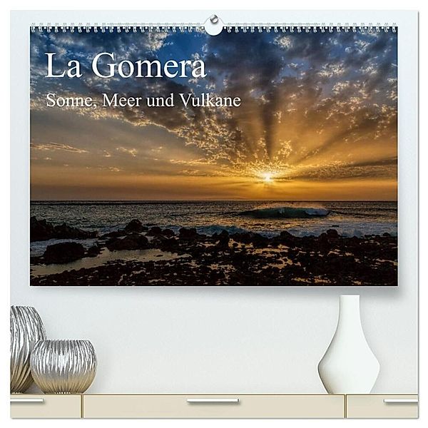 La Gomera Sonne, Meer und Vulkane (hochwertiger Premium Wandkalender 2024 DIN A2 quer), Kunstdruck in Hochglanz, Michael Voß