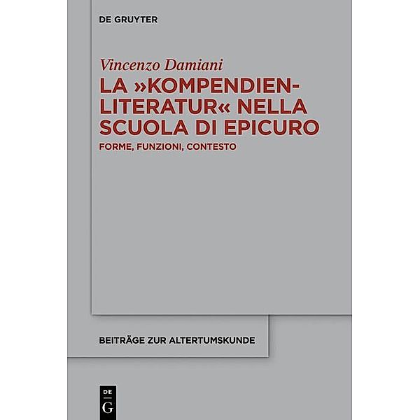 La ?Kompendienliteratur? nella scuola di Epicuro, Vincenzo Damiani