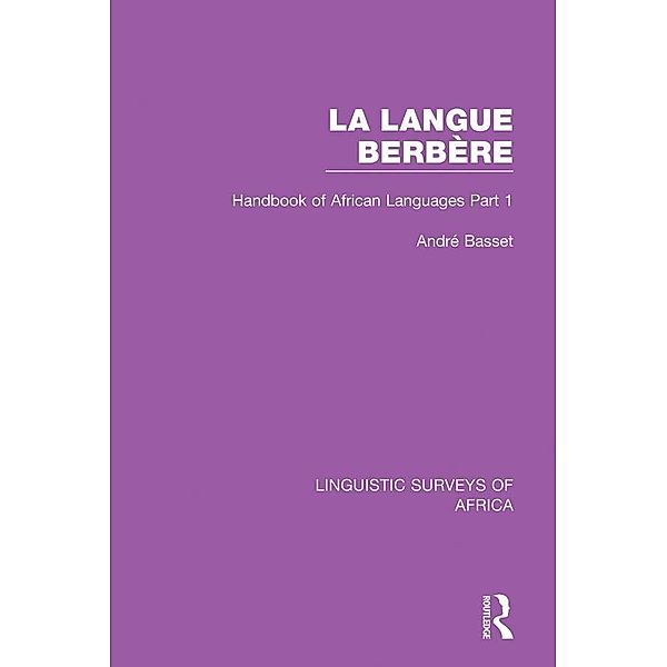 La Langue Berbère, André Basset