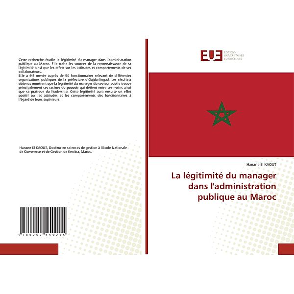 La légitimité du manager dans l'administration publique au Maroc, Hanane El KAOUT