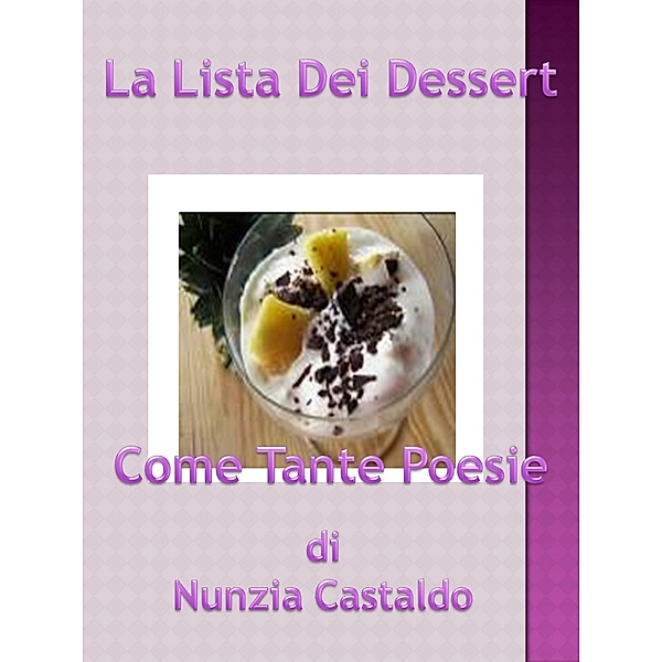 La lista Dei Dessert Come Tante Poesie, Nunzia Castaldo
