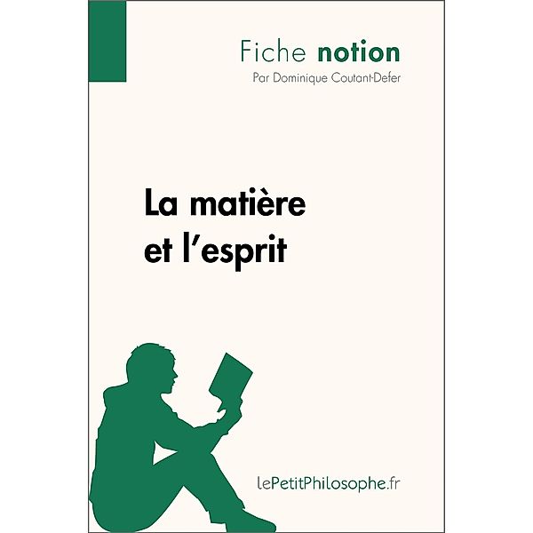 La matière et l'esprit (Fiche notion), Dominique Coutant-Defer, Lepetitphilosophe