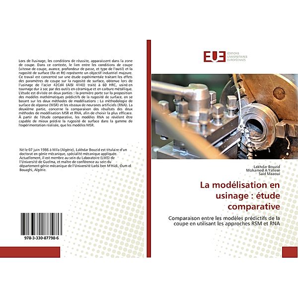 La modélisation en usinage : étude comparative, Lakhdar Bouzid, Mohamed A Yallese, Said Maaoui