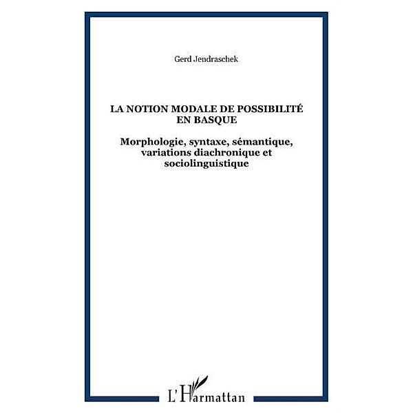 La notion modale de possibilite en basque / Hors-collection, Gerd Jendraschek