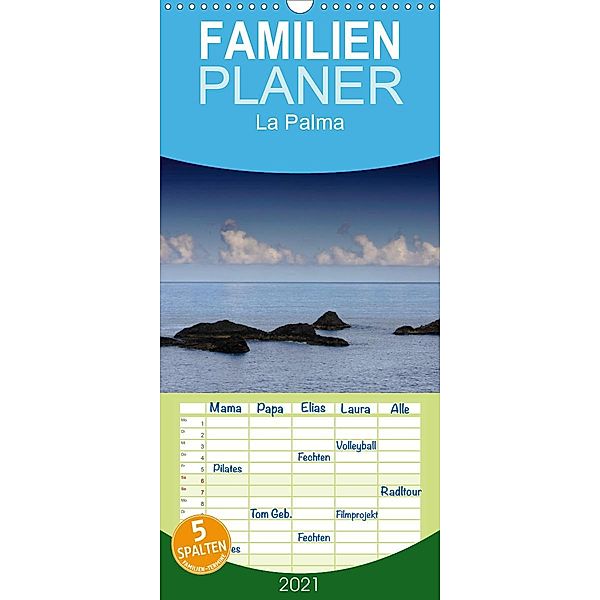 La Palma - Familienplaner hoch (Wandkalender 2021 , 21 cm x 45 cm, hoch), Carina Meyer-Broicher
