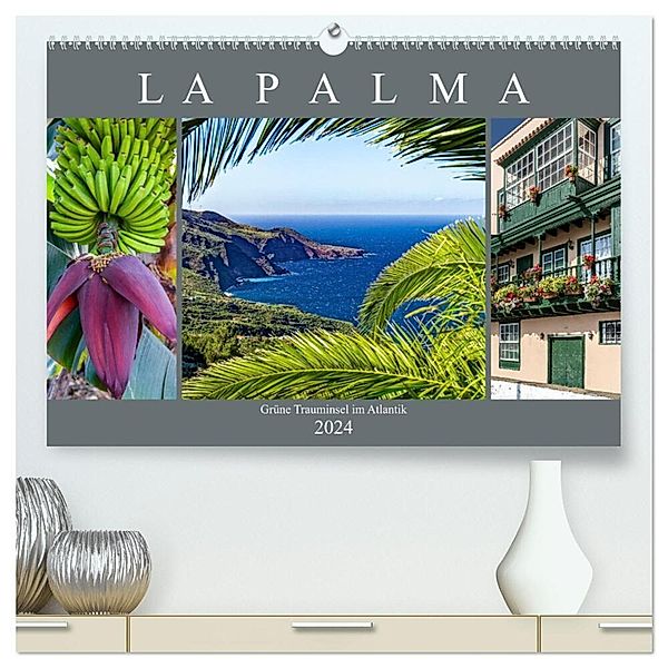 La Palma - Grüne Trauminsel im Atlantik (hochwertiger Premium Wandkalender 2024 DIN A2 quer), Kunstdruck in Hochglanz, Dieter Meyer
