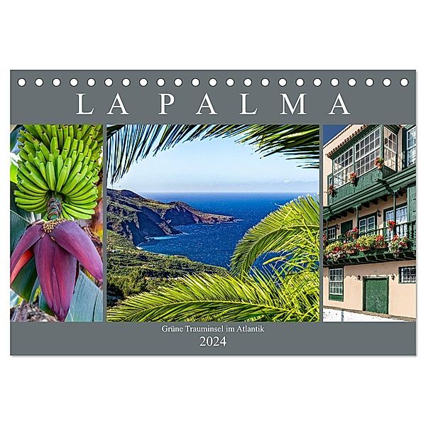 La Palma - Grüne Trauminsel im Atlantik (Tischkalender 2024 DIN A5 quer), CALVENDO Monatskalender, Dieter Meyer