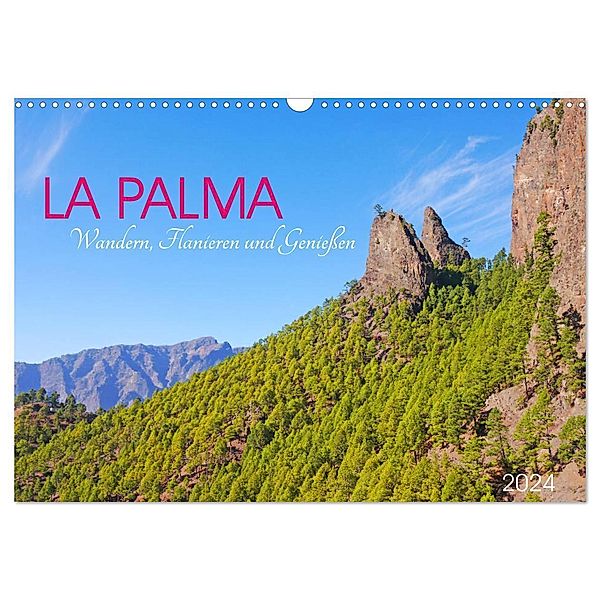 La Palma. Wandern, Flanieren und Geniessen (Wandkalender 2024 DIN A3 quer), CALVENDO Monatskalender, Lucy M. Laube