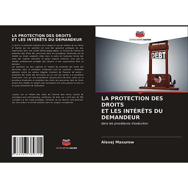 LA PROTECTION DES DROITS ET LES INTÉRÊTS DU DEMANDEUR, Alexej Maxurow