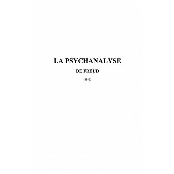 La psychanalyse de Freud / Hors-collection, Janet Pierre