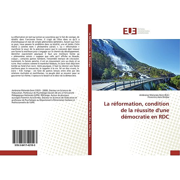 La réformation, condition de la réussite d'une démocratie en RDC, Florentin Azia Dimbu
