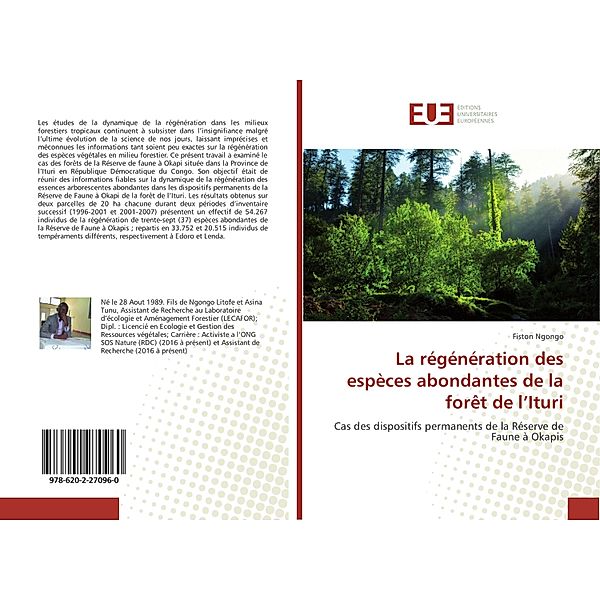 La régénération des espèces abondantes de la forêt de l'Ituri, Fiston Ngongo