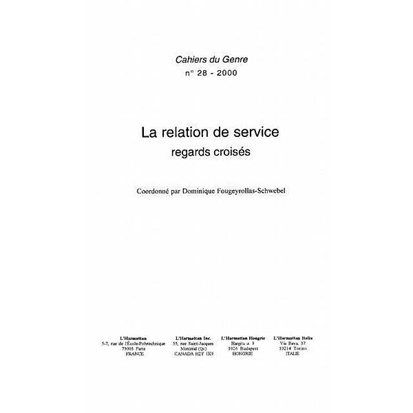 LA RELATION DE SERVICE / Hors-collection, Collectif