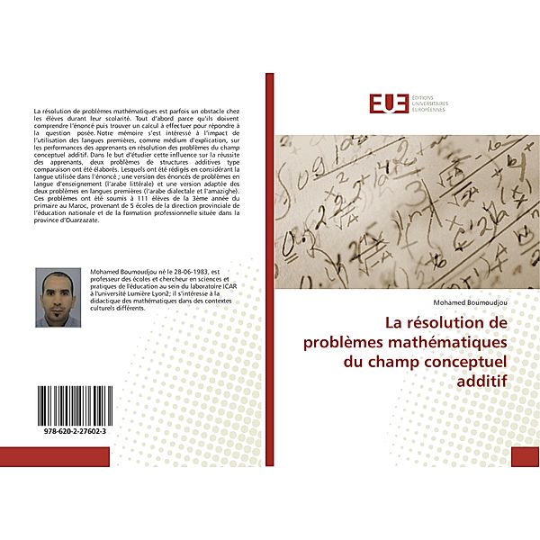 La résolution de problèmes mathématiques du champ conceptuel additif, Mohamed Boumoudjou