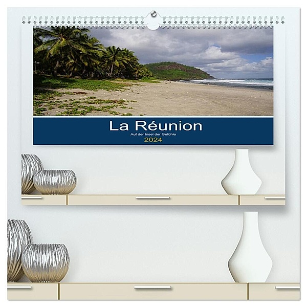 La Réunion - Auf der Insel der Gefühle (hochwertiger Premium Wandkalender 2024 DIN A2 quer), Kunstdruck in Hochglanz, Karsten Löwe