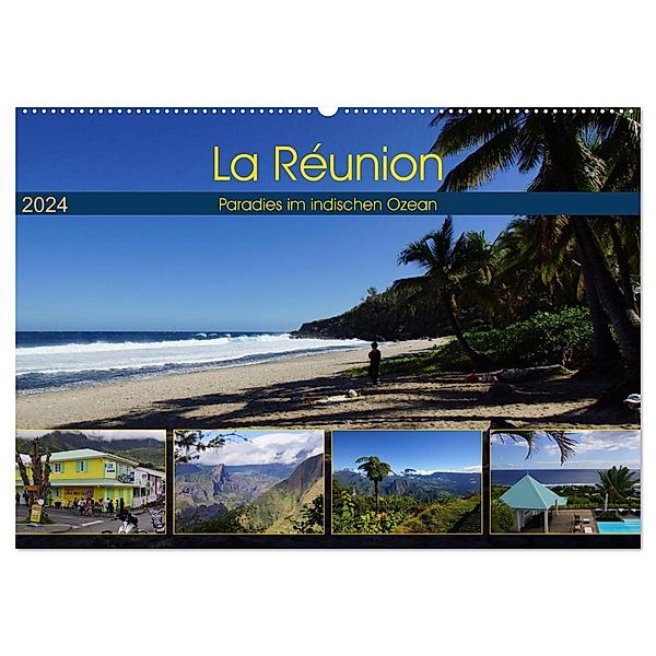 La Réunion - Paradies im indischen Ozean (Wandkalender 2024 DIN A2 quer), CALVENDO Monatskalender, Karsten Löwe