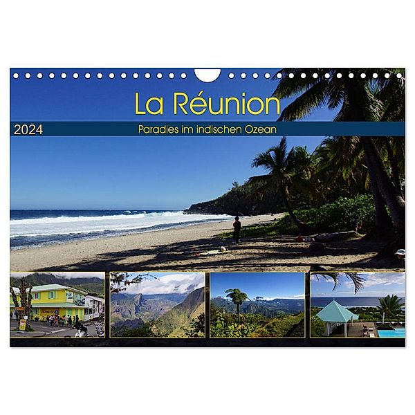 La Réunion - Paradies im indischen Ozean (Wandkalender 2024 DIN A4 quer), CALVENDO Monatskalender, Karsten Löwe