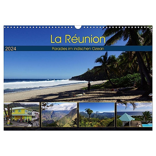 La Réunion - Paradies im indischen Ozean (Wandkalender 2024 DIN A3 quer), CALVENDO Monatskalender, Karsten Löwe