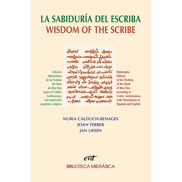 La sabiduría del Escriba / Asociación Bíblica Española, Nuria Calduch-Benages, Joan Ferrer Costa, Jan Liesen