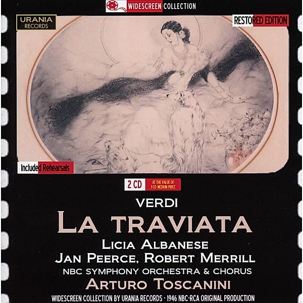 La Traviata, Albanese, Stellmann, Peerce, Merrill, Garris, Toscanini