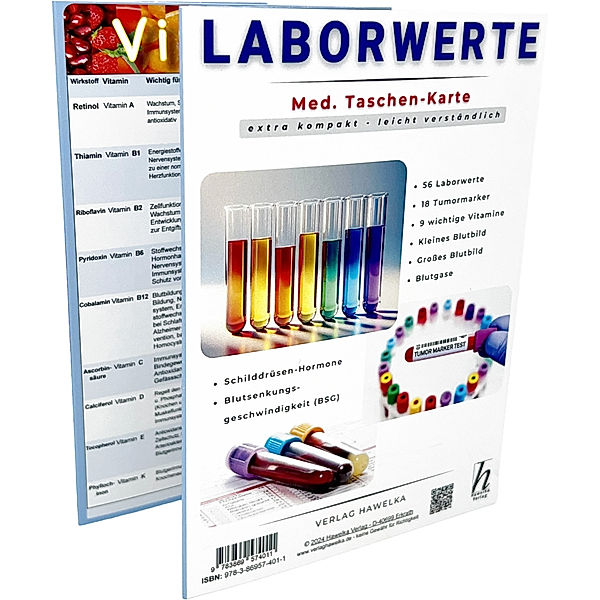 Laborwerte - extra kompakt & leicht verständlich - Medzinische Taschen-Karte - Faltkarte A6 - Patienten-Ratgeber & Fachliteratur, Uwe Verlag Hawelka