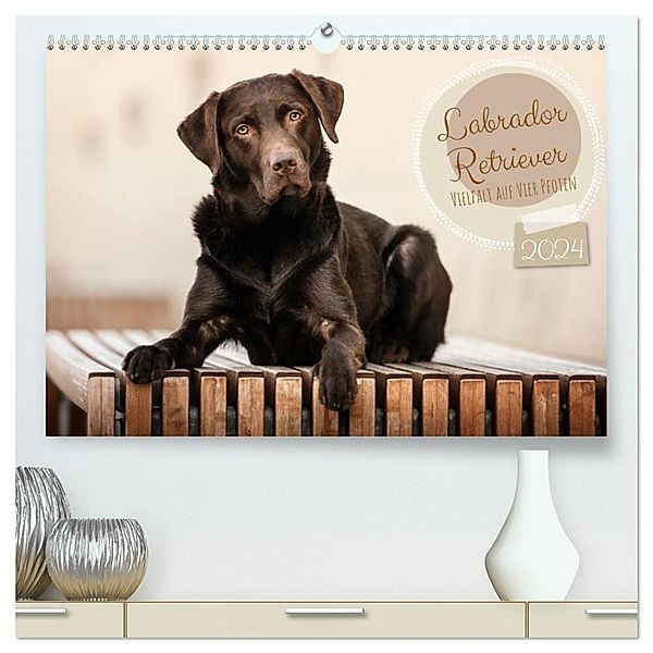 Labrador Retriever - Vielfalt auf Vier Pfoten (hochwertiger Premium Wandkalender 2024 DIN A2 quer), Kunstdruck in Hochglanz, Sabrina Wobith Photography