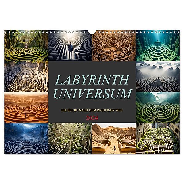 Labyrinth Universum (Wandkalender 2024 DIN A3 quer), CALVENDO Monatskalender, Dirk Meutzner