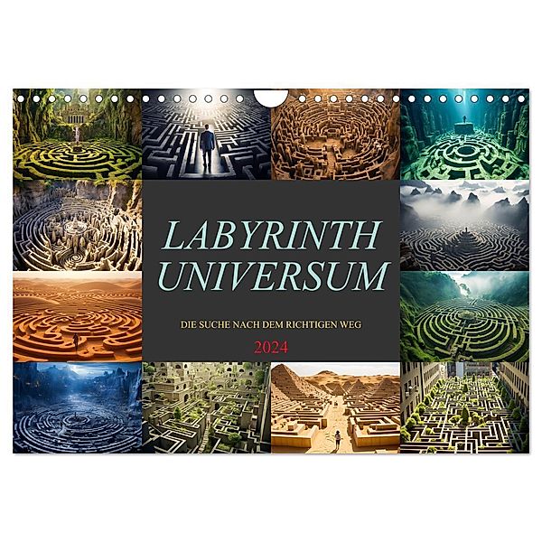 Labyrinth Universum (Wandkalender 2024 DIN A4 quer), CALVENDO Monatskalender, Dirk Meutzner