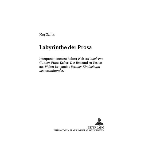 Labyrinthe der Prosa, Jörg Gallus