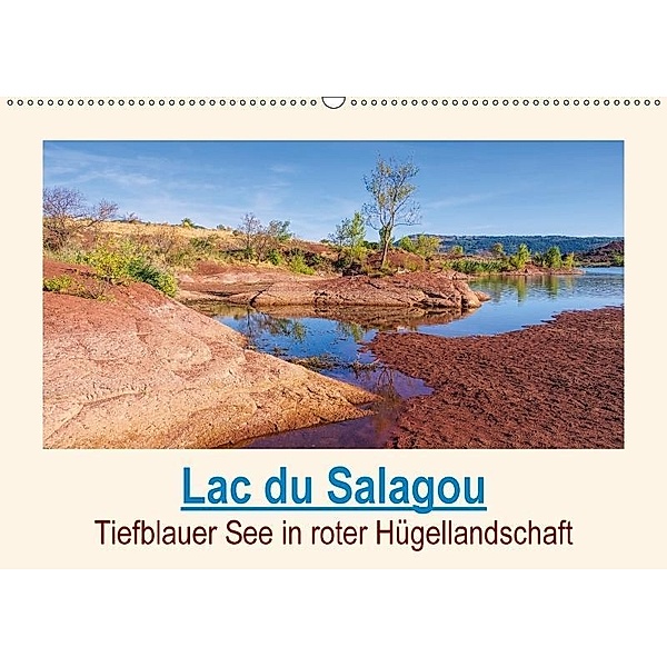 Lac du Salagou - Tiefblauer See in roter Hügellandschaft (Wandkalender 2017 DIN A2 quer), LianeM