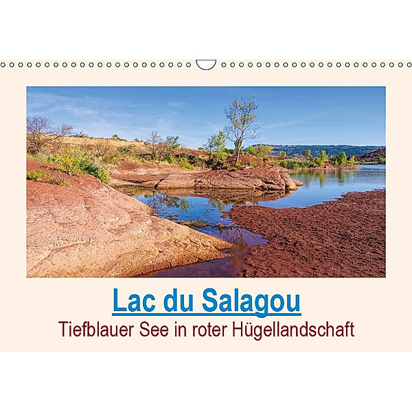 Lac du Salagou - Tiefblauer See in roter Hügellandschaft (Wandkalender 2019 DIN A3 quer), LianeM