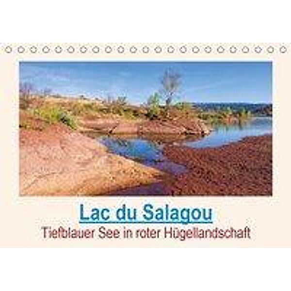 Lac du Salagou - Tiefblauer See in roter Hügellandschaft (Tischkalender 2020 DIN A5 quer)