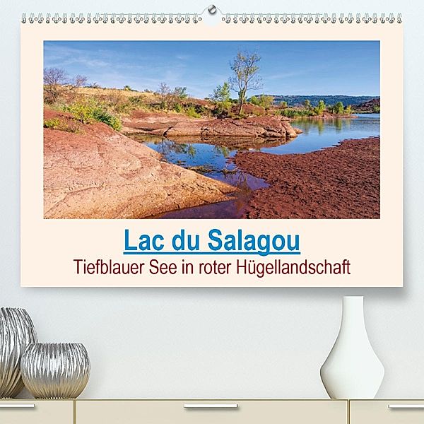 Lac du Salagou - Tiefblauer See in roter Hügellandschaft (Premium-Kalender 2020 DIN A2 quer)