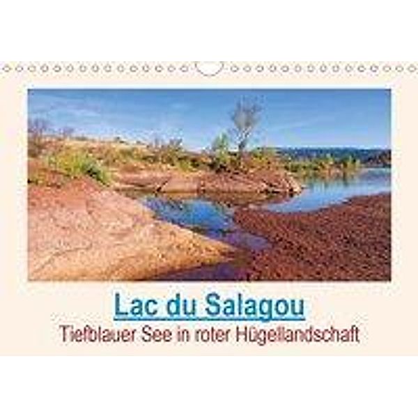 Lac du Salagou - Tiefblauer See in roter Hügellandschaft (Wandkalender 2021 DIN A4 quer), LianeM