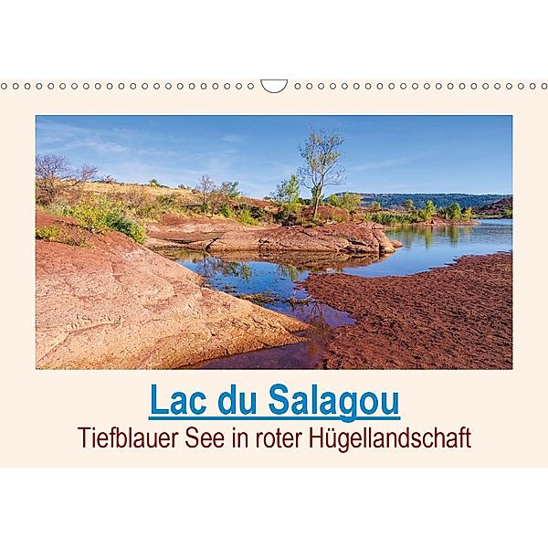 Lac du Salagou - Tiefblauer See in roter Hügellandschaft (Wandkalender 2021 DIN A3 quer), LianeM